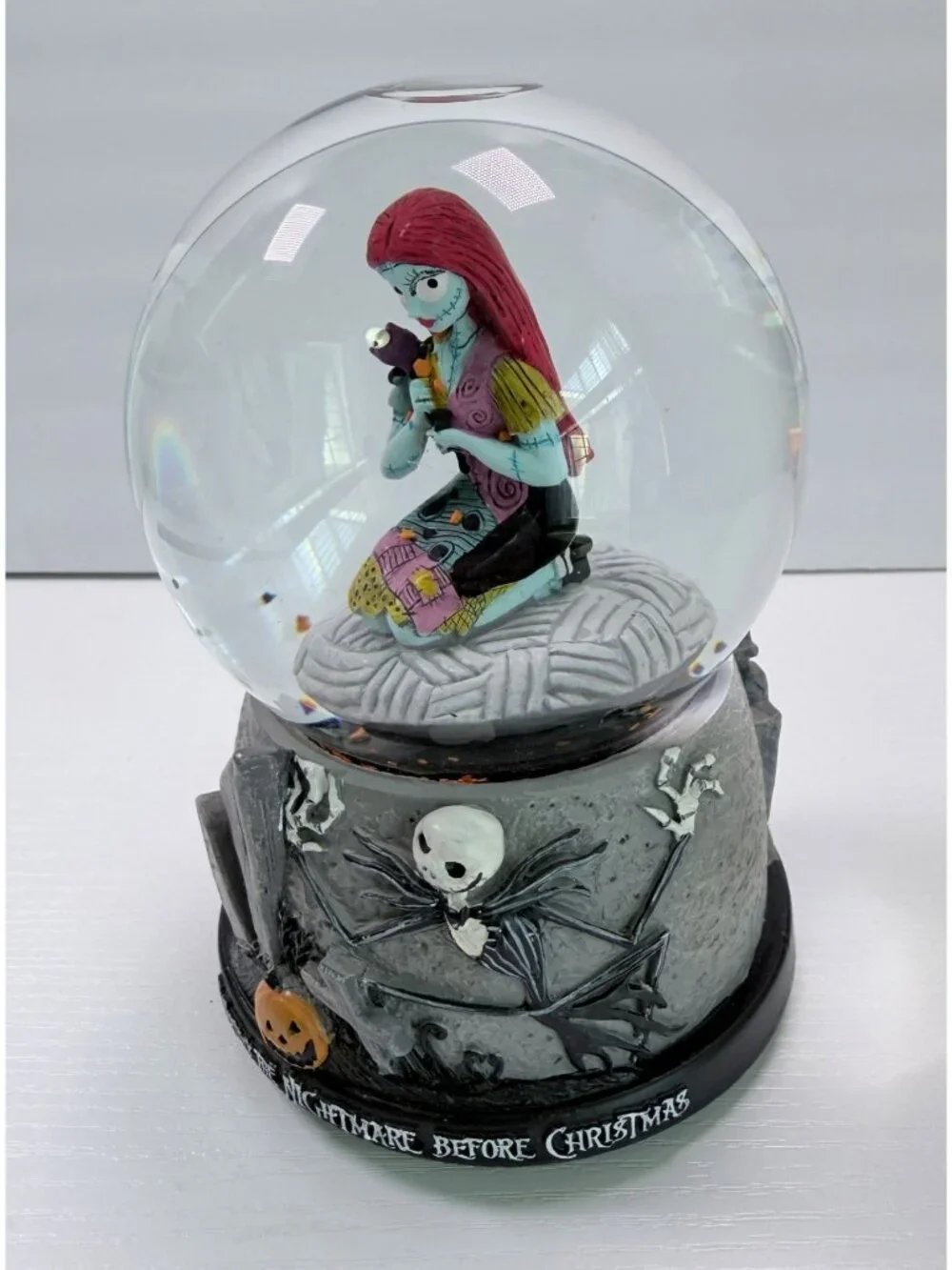 The Nightmare Before Christmas Sally Snow Globe Musical Plays This is Halloween